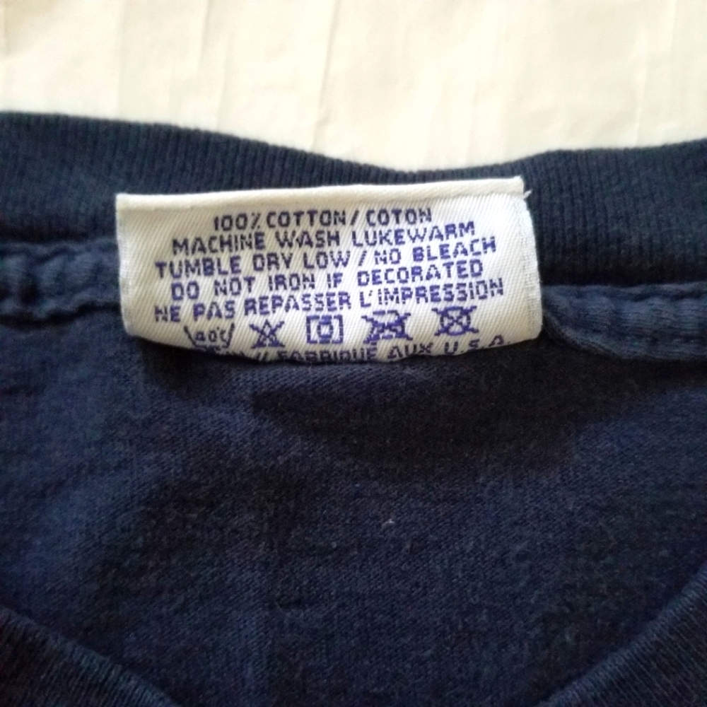 REEBOK Vintage Men's Short Sleeve T-shirt Size M Blue - Picture 3 of 3